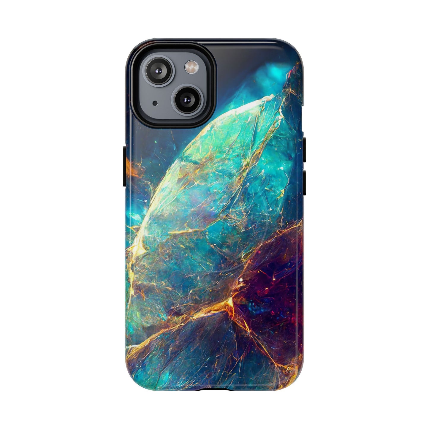 Tough Magnetic Phone Case - Vibrant Crystal Blue Design