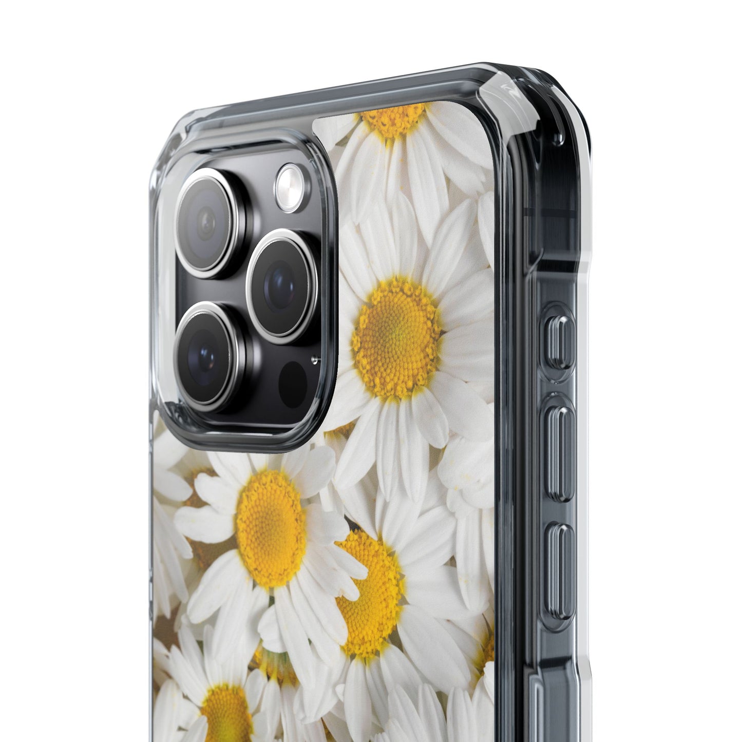 Magnetic Clear Impact Case- Daisy design