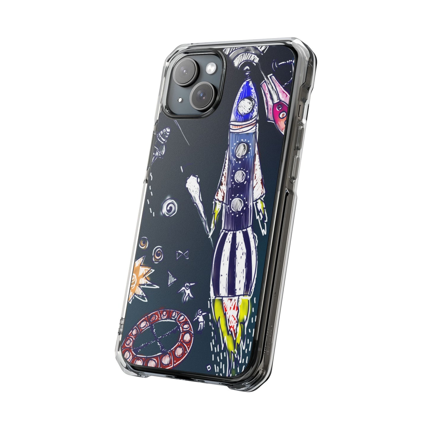 Magnetic Clear Impact Case- Space