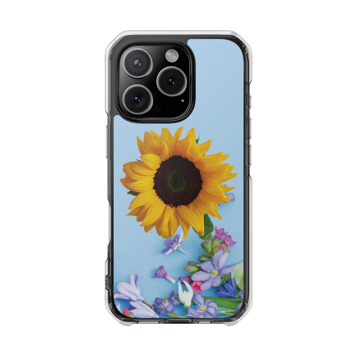 Magnet Clear Impact Case - Floristic Sunflower Design