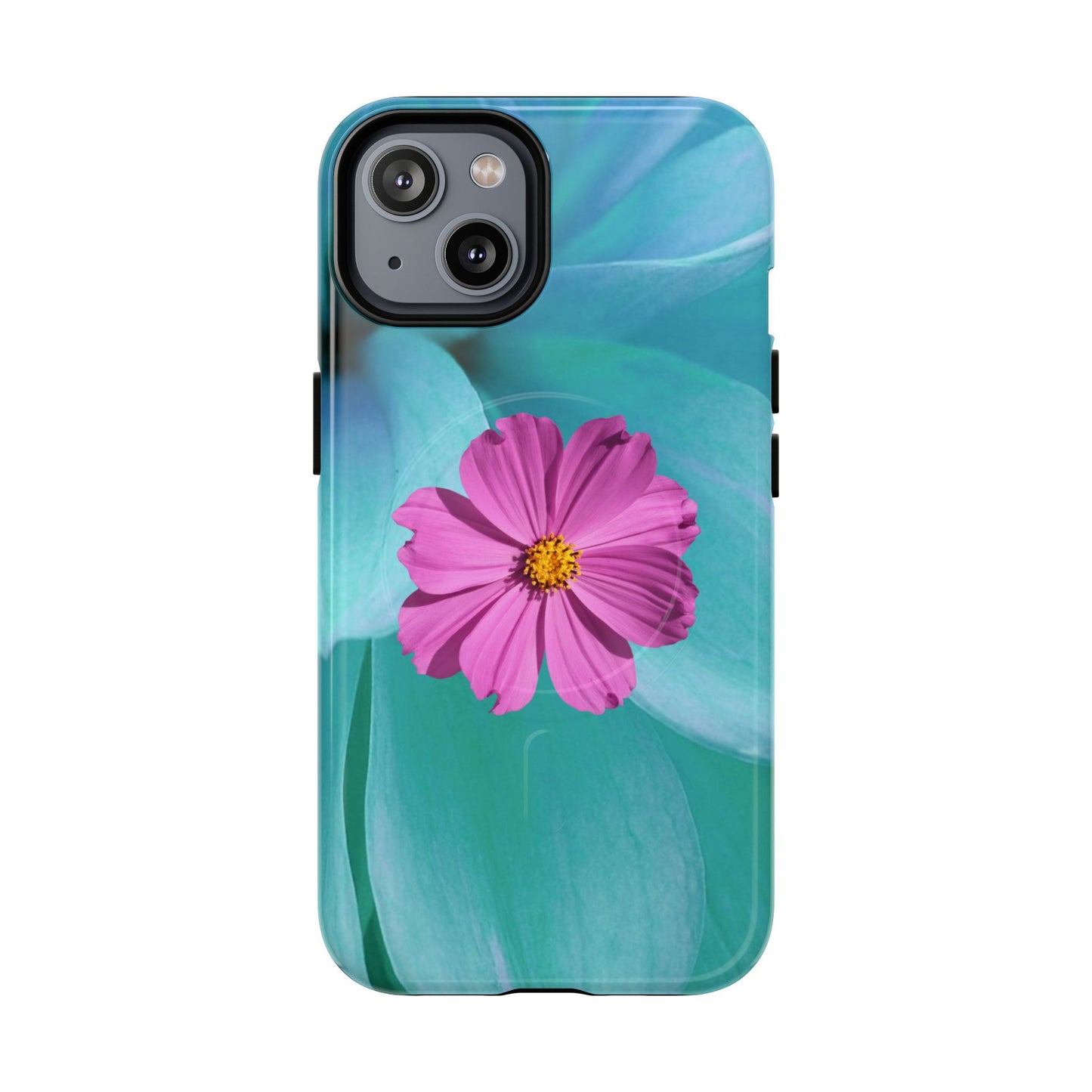 Tough Magnetic Phone Case - Vibrant Pink Flower Design