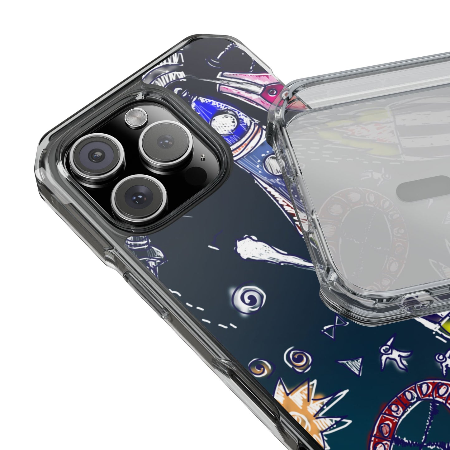 Magnetic Clear Impact Case- Space