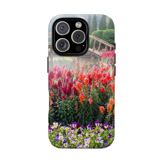 Tough Phone Cases - Vibrant Garden Design for Nature Lovers