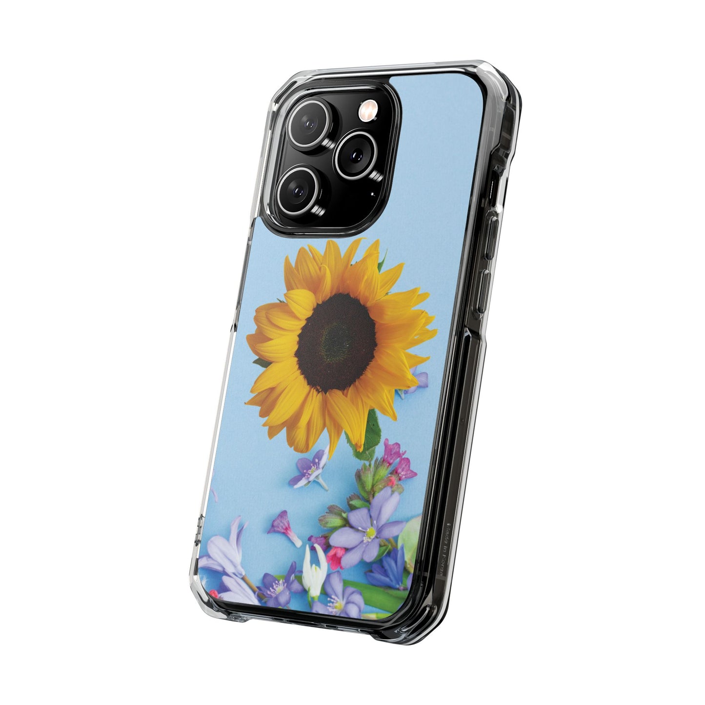 Magnet Clear Impact Case - Floristic Sunflower Design