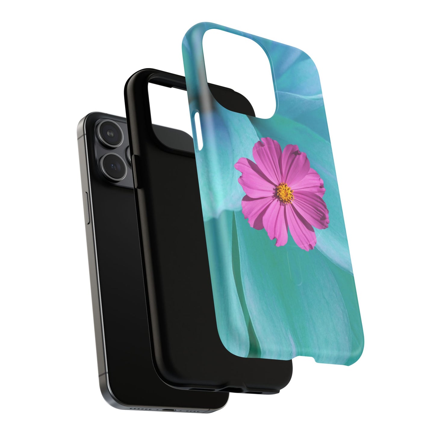 Tough Magnetic Phone Case - Vibrant Pink Flower Design