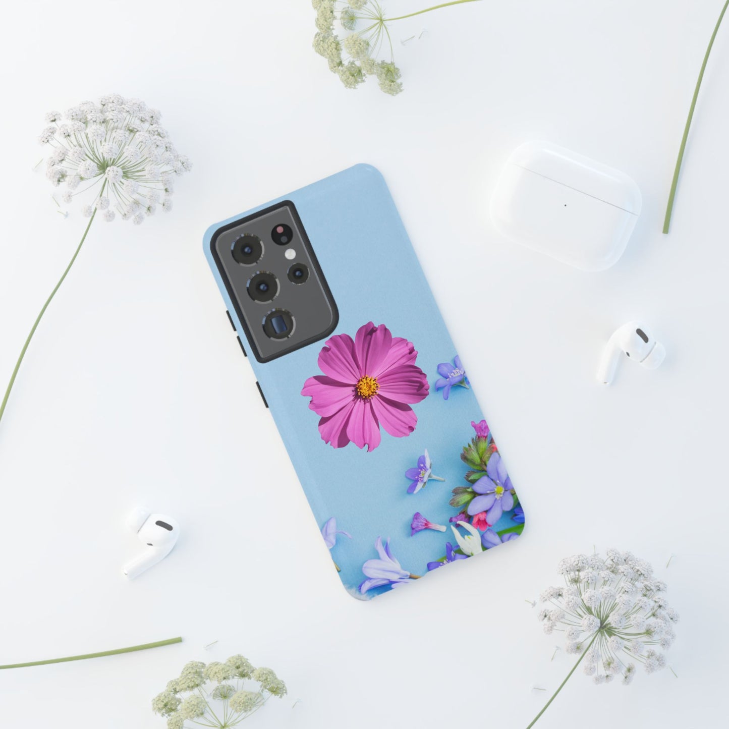 Tough Phone Case - Durable Protection with Vibrant Flower Design