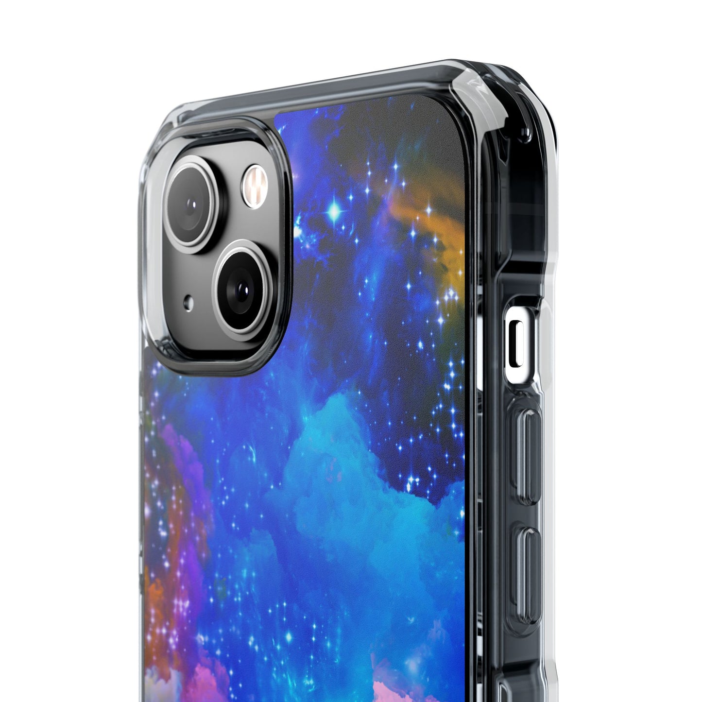 Magnetic Clear Impact Case- Galaxy Themed