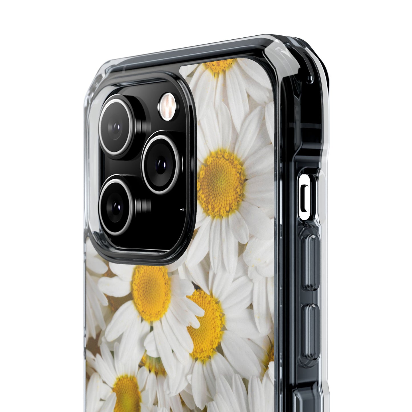 Magnetic Clear Impact Case- Daisy design