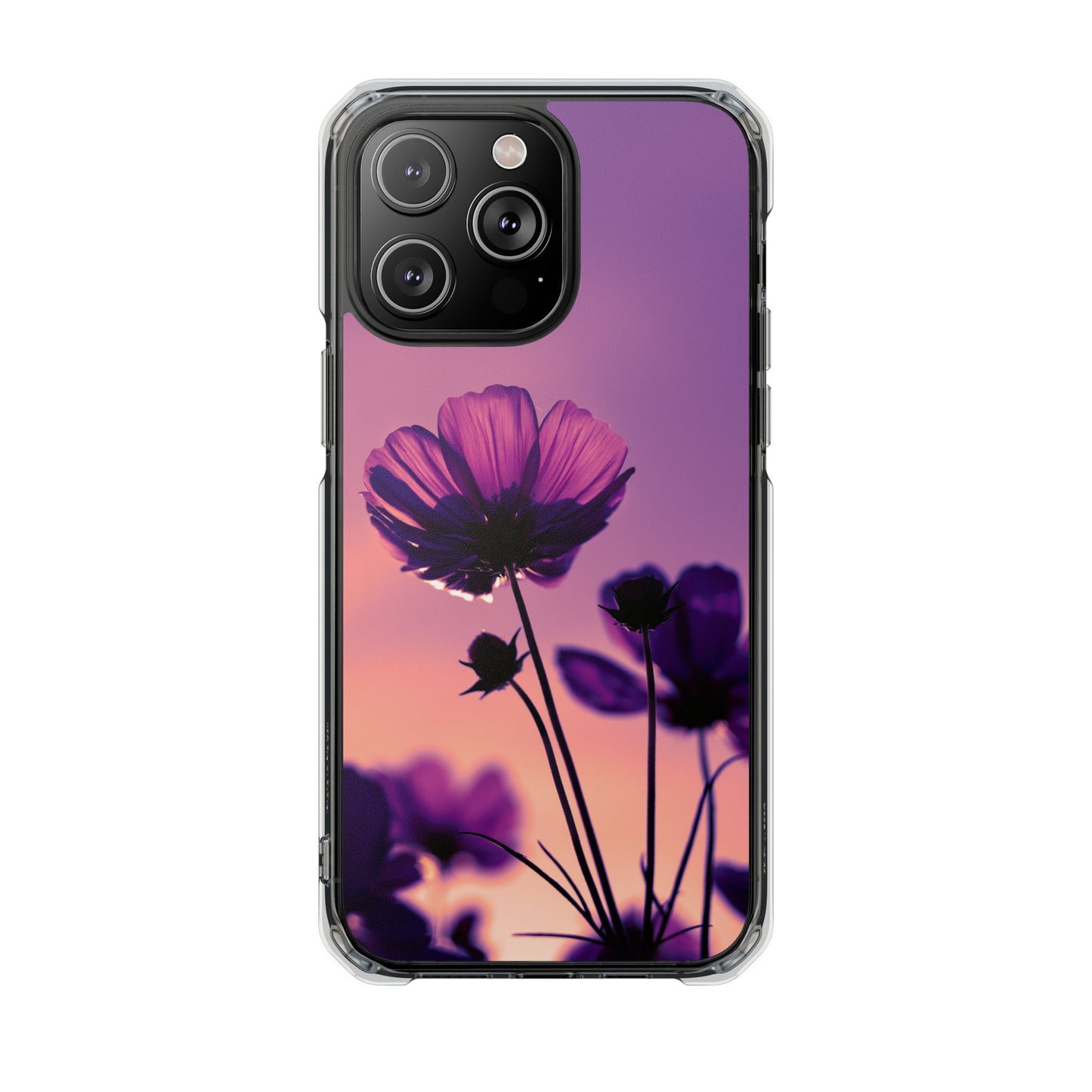 Magnet Clear Impact Case - Flower on a Summer Sky Design