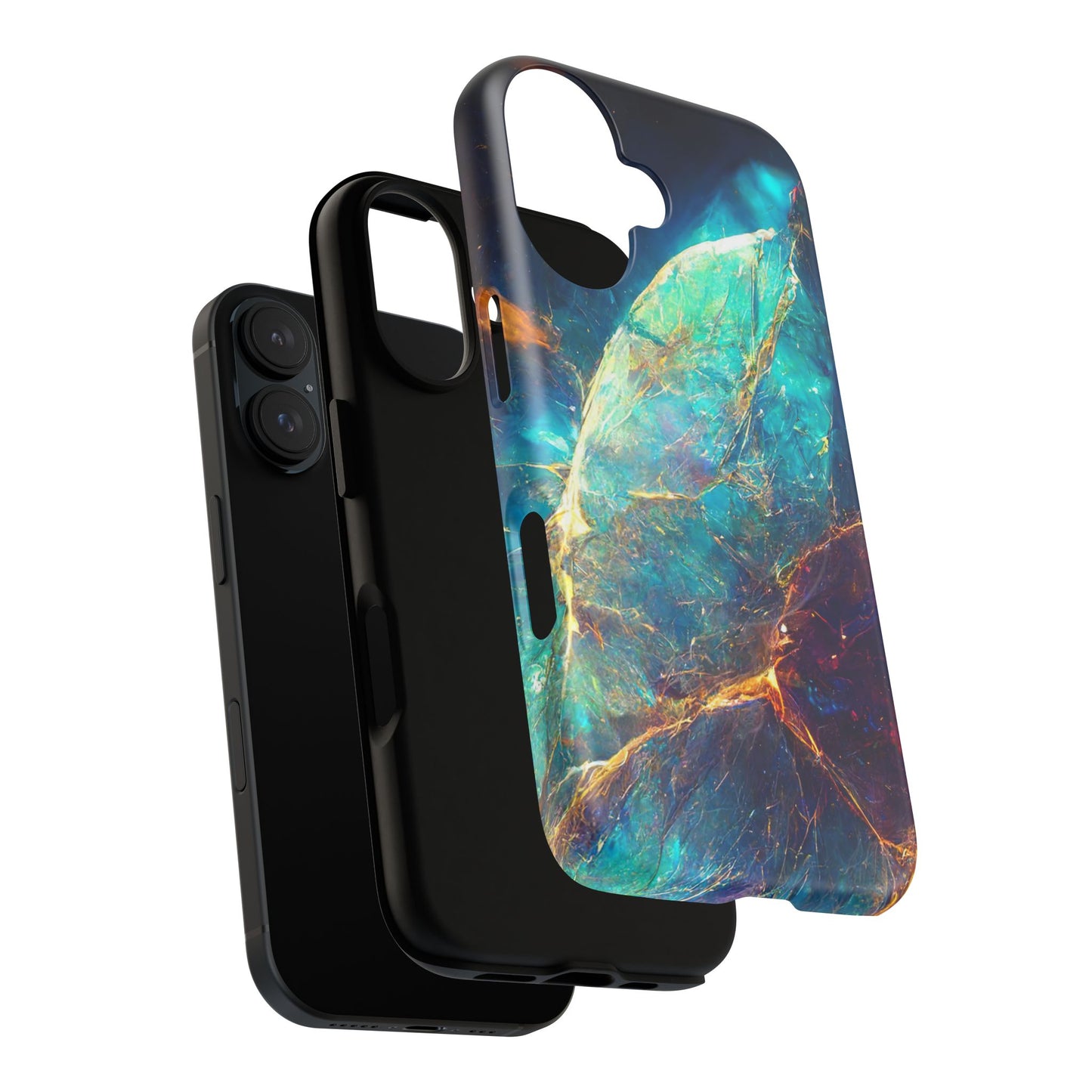 Tough Magnetic Phone Case - Vibrant Crystal Blue Design