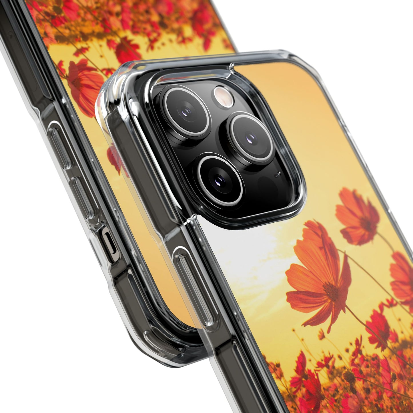 Magnetic Clear Impact Case - Summer Sunset Flowers