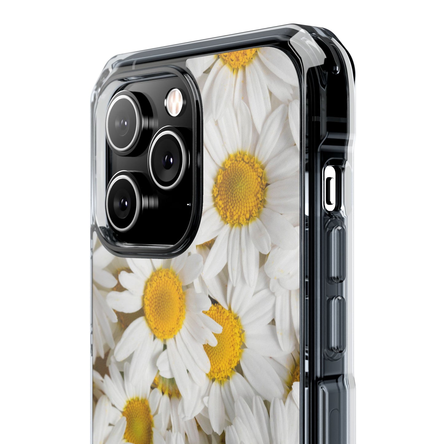 Magnetic Clear Impact Case- Daisy design