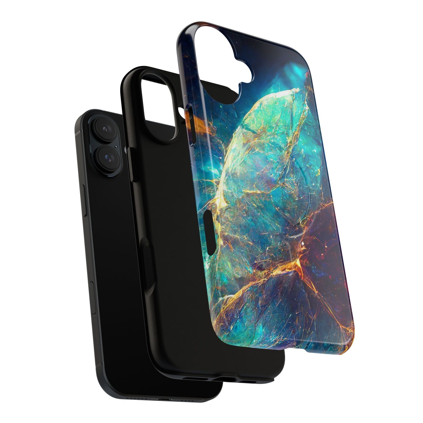 Tough Magnetic Phone Case - Vibrant Crystal Blue Design