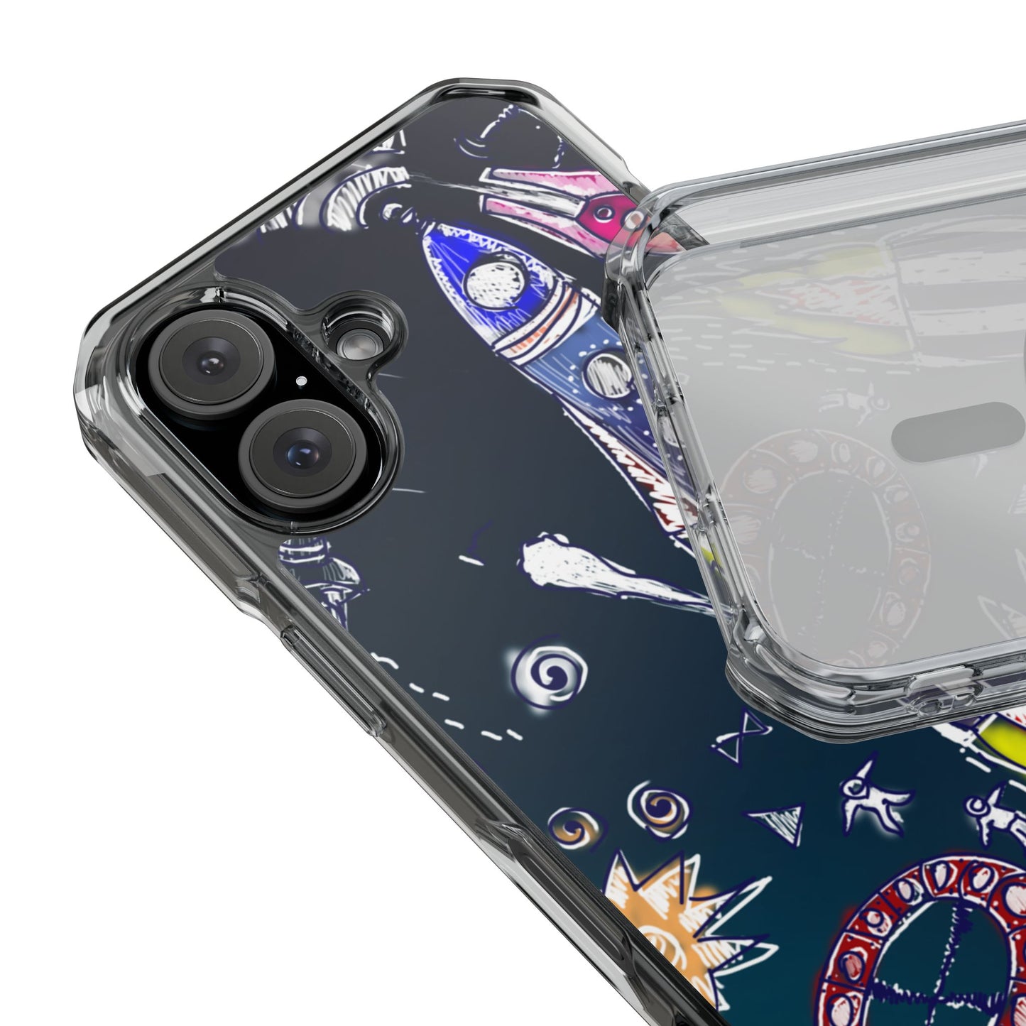 Magnetic Clear Impact Case- Space