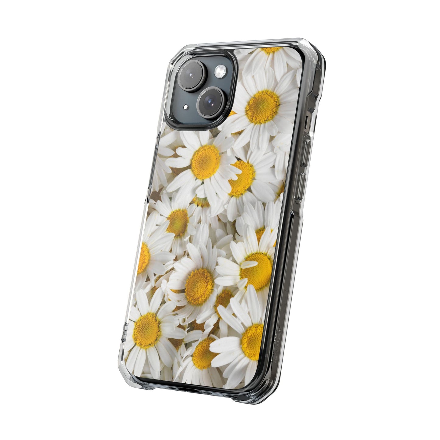 Magnetic Clear Impact Case- Daisy design