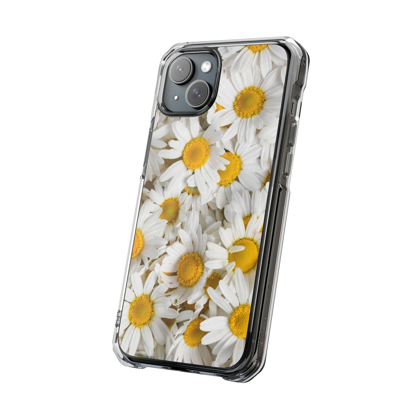 Magnetic Clear Impact Case- Daisy design