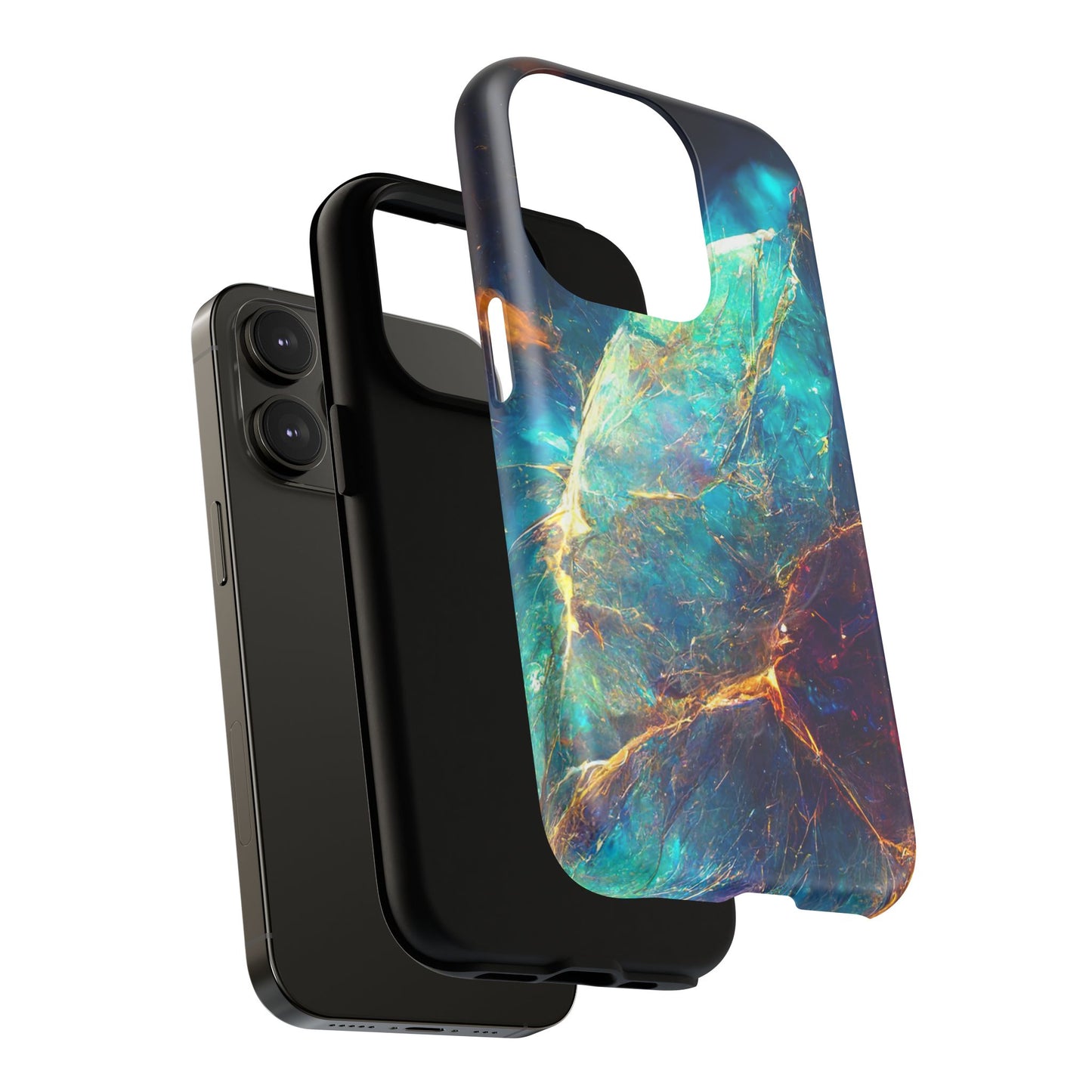 Tough Magnetic Phone Case - Vibrant Crystal Blue Design