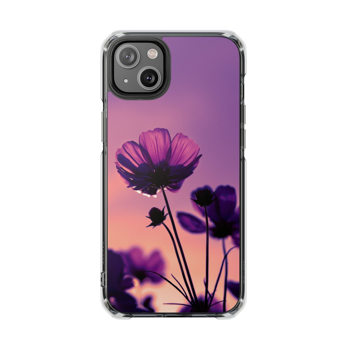 Magnet Clear Impact Case - Flower on a Summer Sky Design