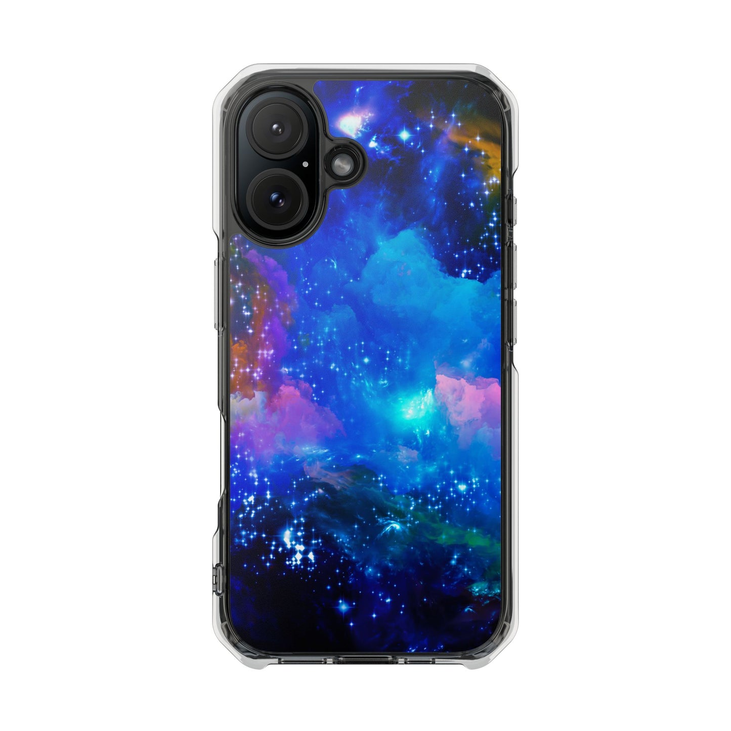 Magnetic Clear Impact Case- Galaxy Themed