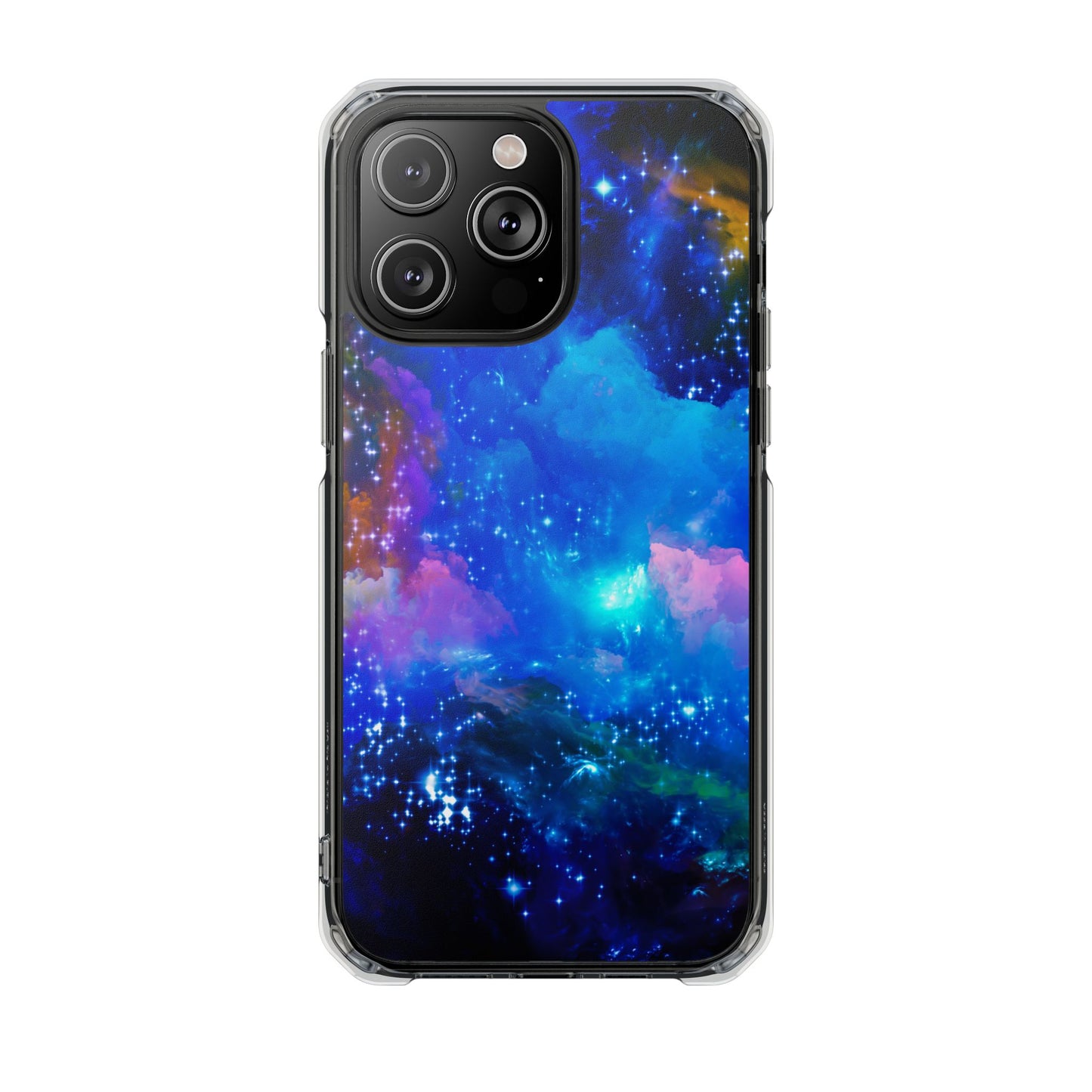 Magnetic Clear Impact Case- Galaxy Themed