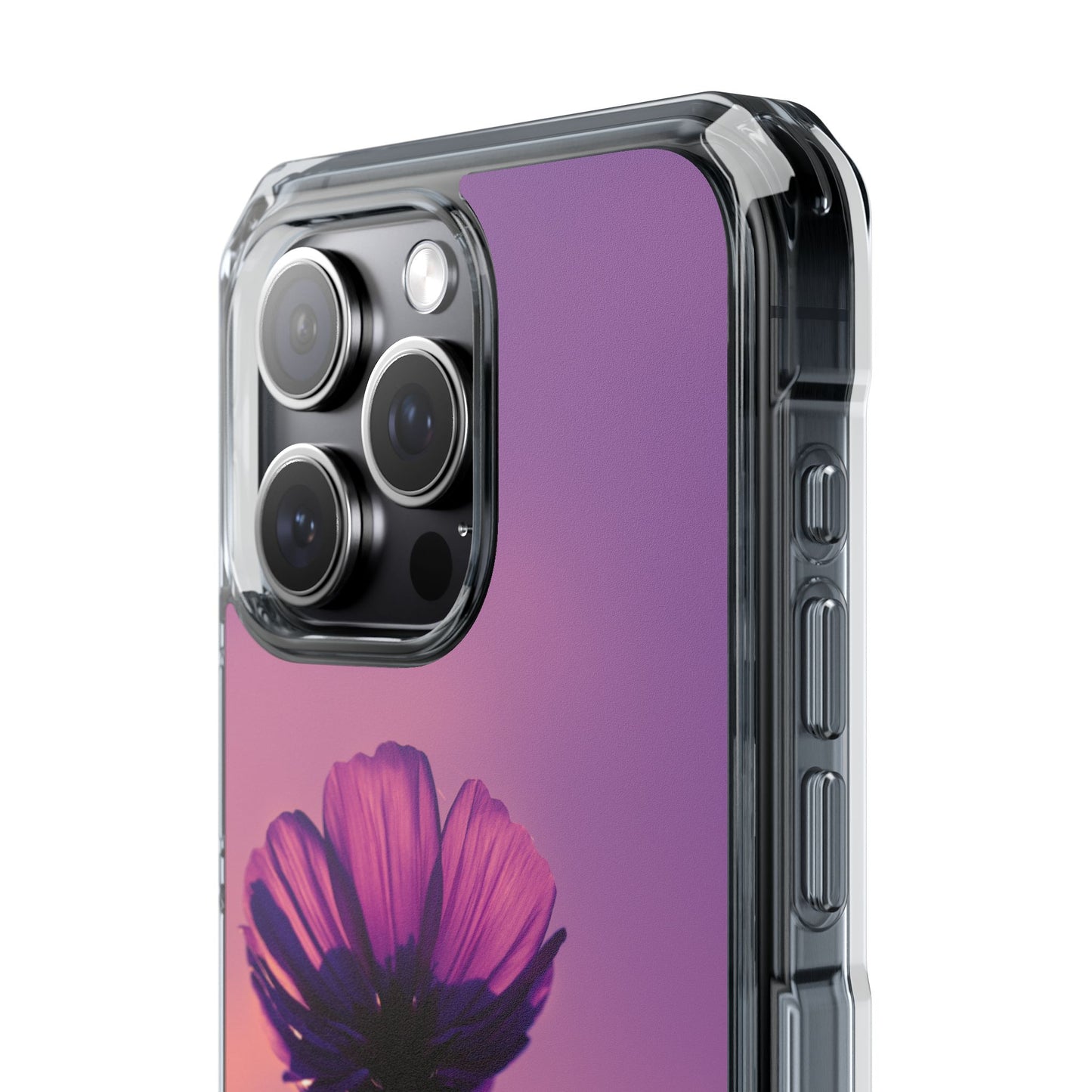 Magnet Clear Impact Case - Flower on a Summer Sky Design