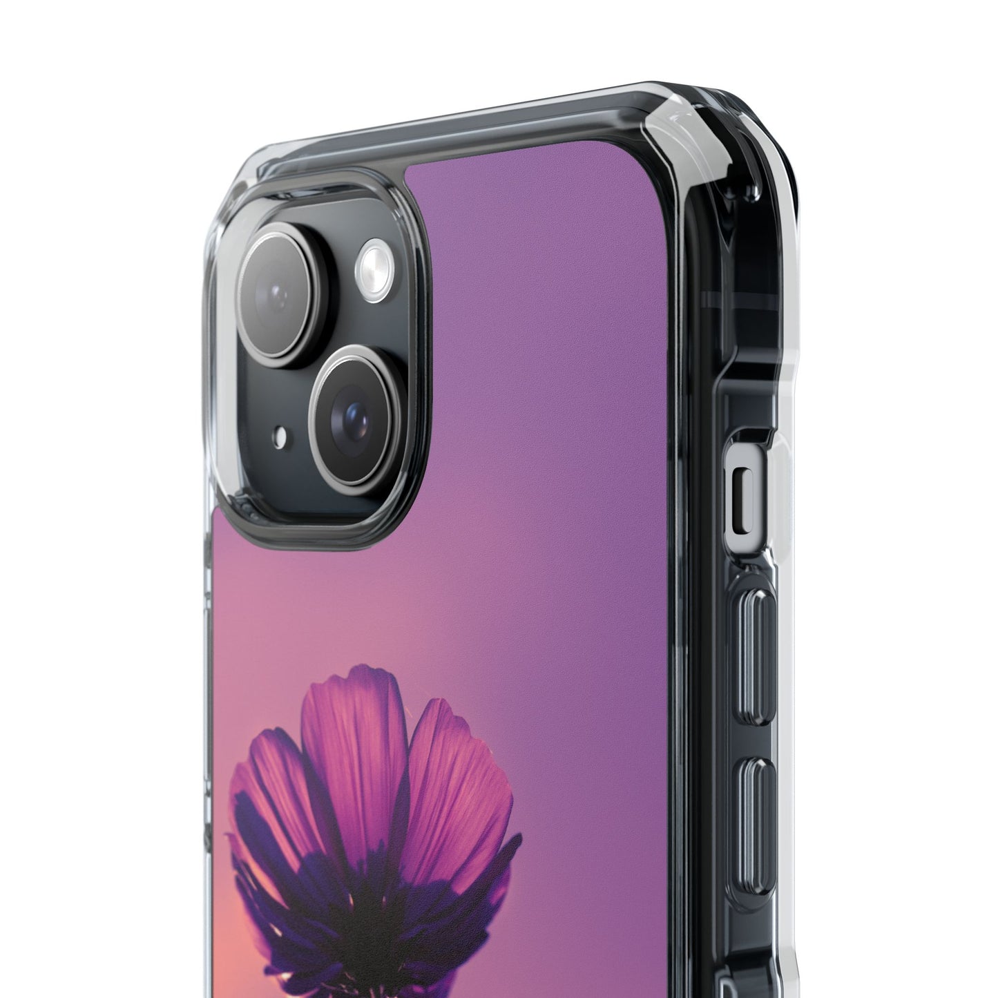 Magnet Clear Impact Case - Flower on a Summer Sky Design