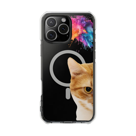 Magnetic Clear Impact Cases- Cat Lurking