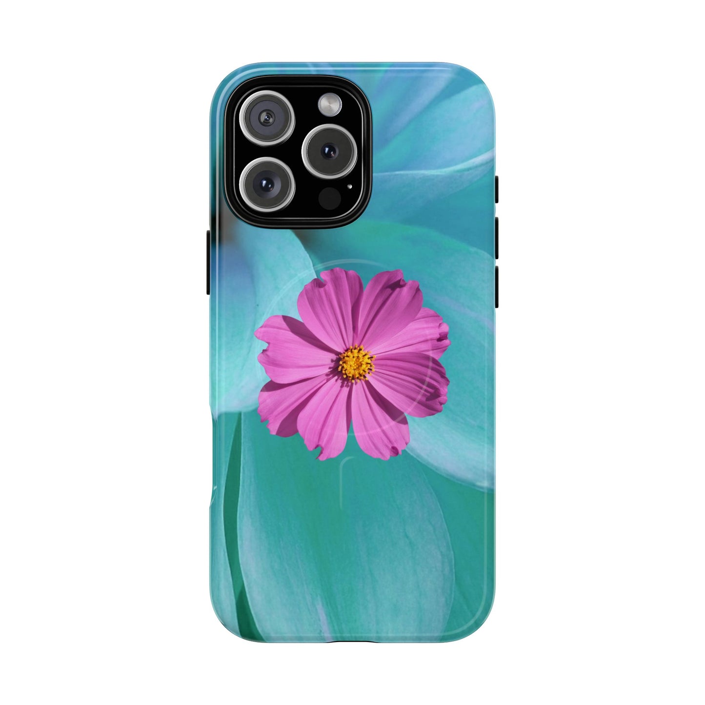 Tough Magnetic Phone Case - Vibrant Pink Flower Design