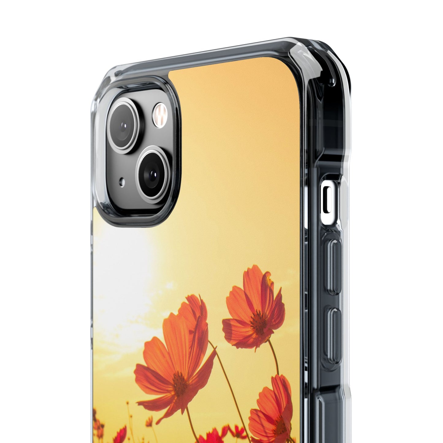 Magnetic Clear Impact Case - Summer Sunset Flowers