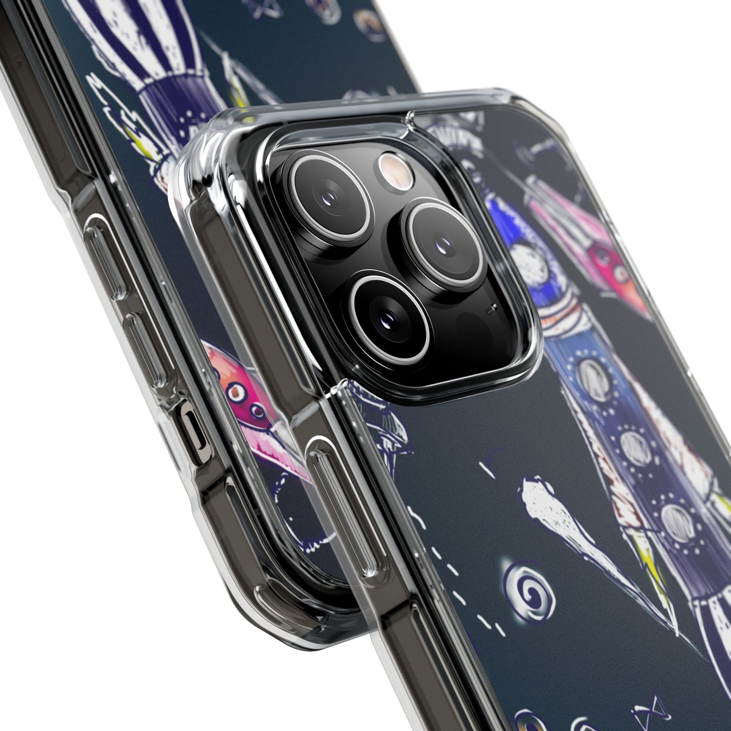 Magnetic Clear Impact Case- Space