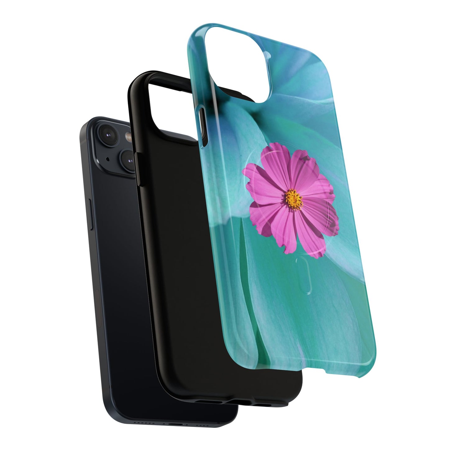 Tough Magnetic Phone Case - Vibrant Pink Flower Design