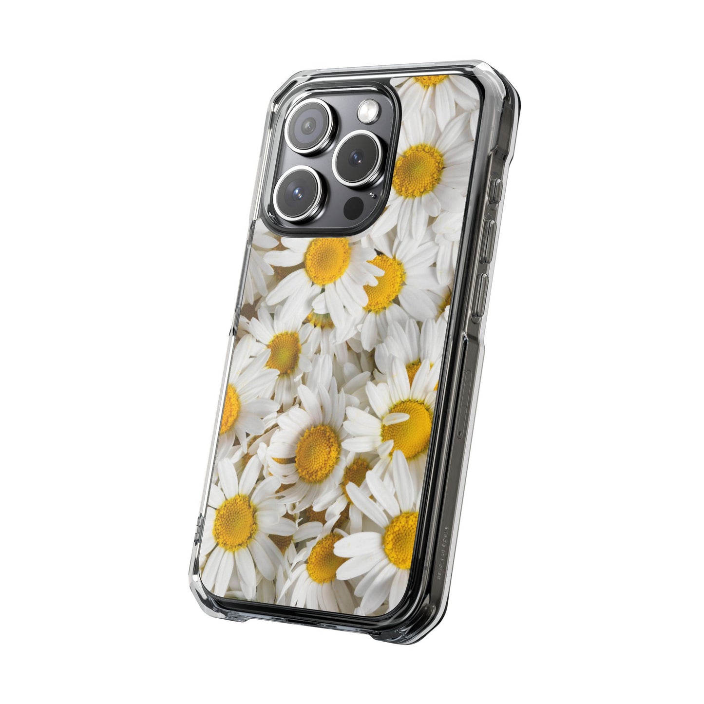 Magnetic Clear Impact Case- Daisy design