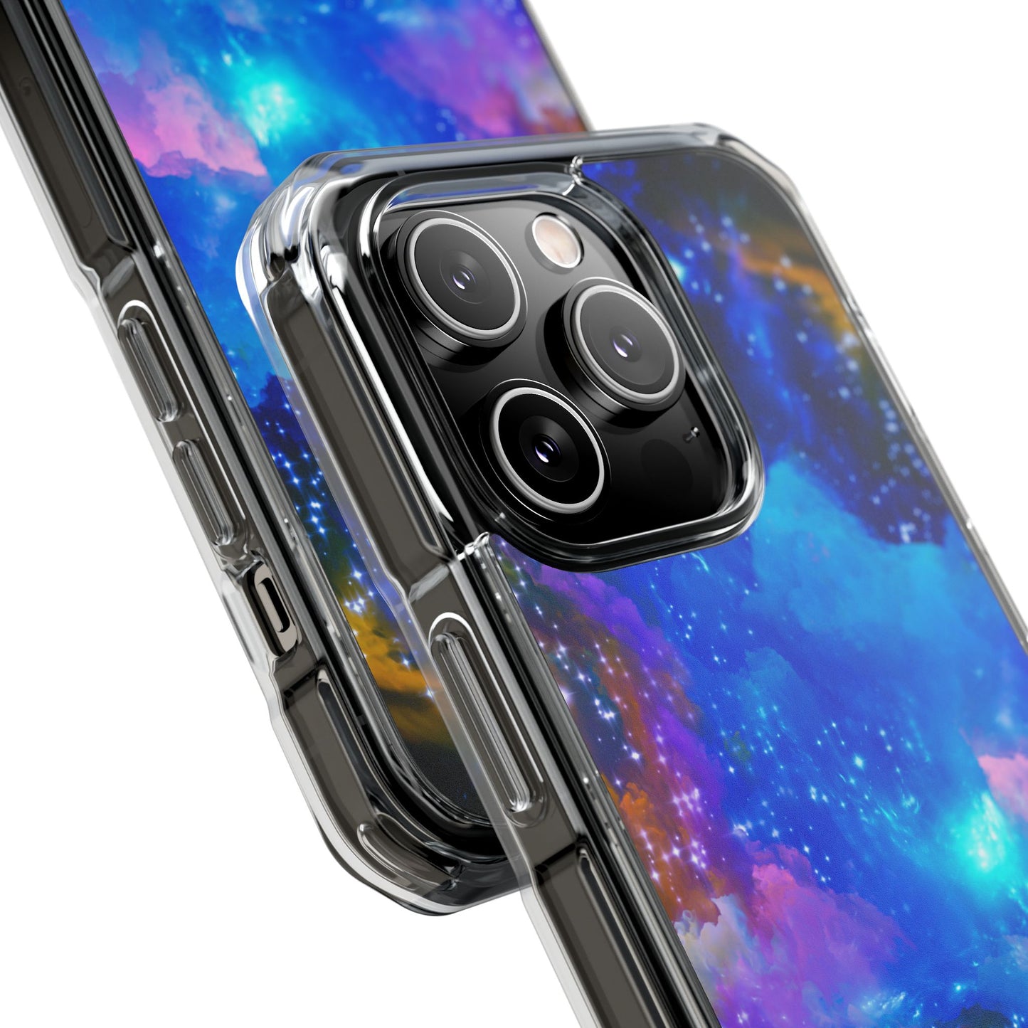 Magnetic Clear Impact Case- Galaxy Themed