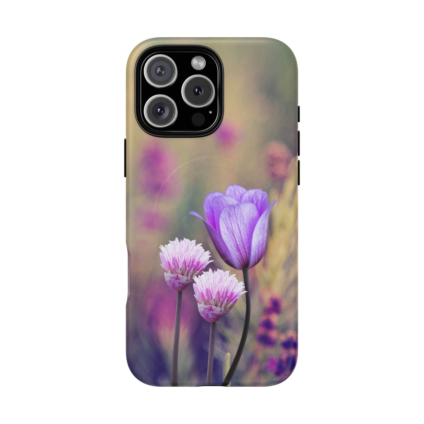 Tough Magnetic Phone Case - Elegant Flower Design for Protection