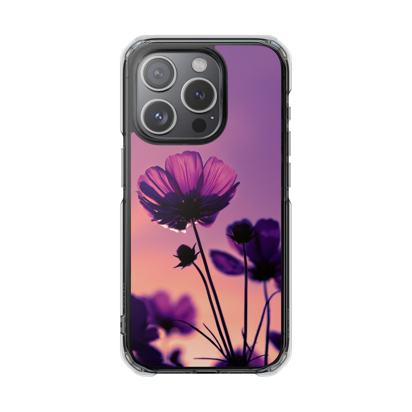 Magnet Clear Impact Case - Flower on a Summer Sky Design