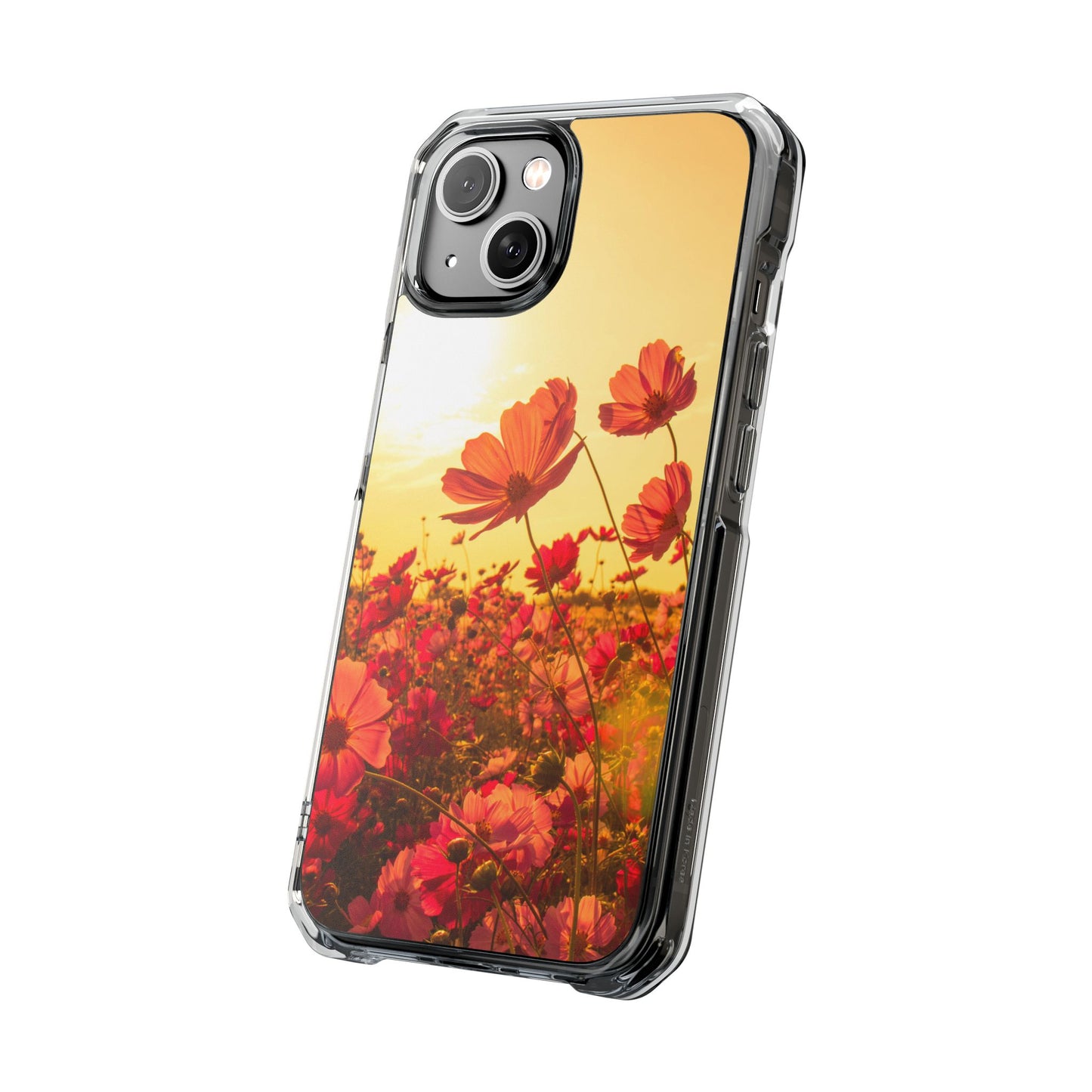 Magnetic Clear Impact Case - Summer Sunset Flowers