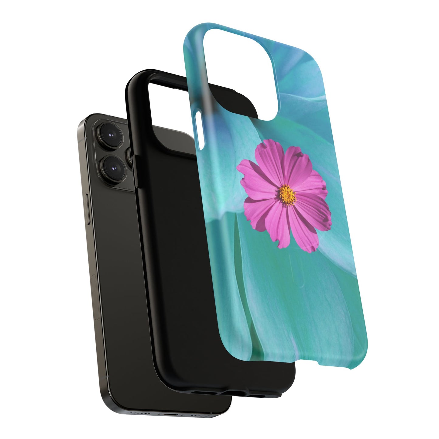 Tough Magnetic Phone Case - Vibrant Pink Flower Design