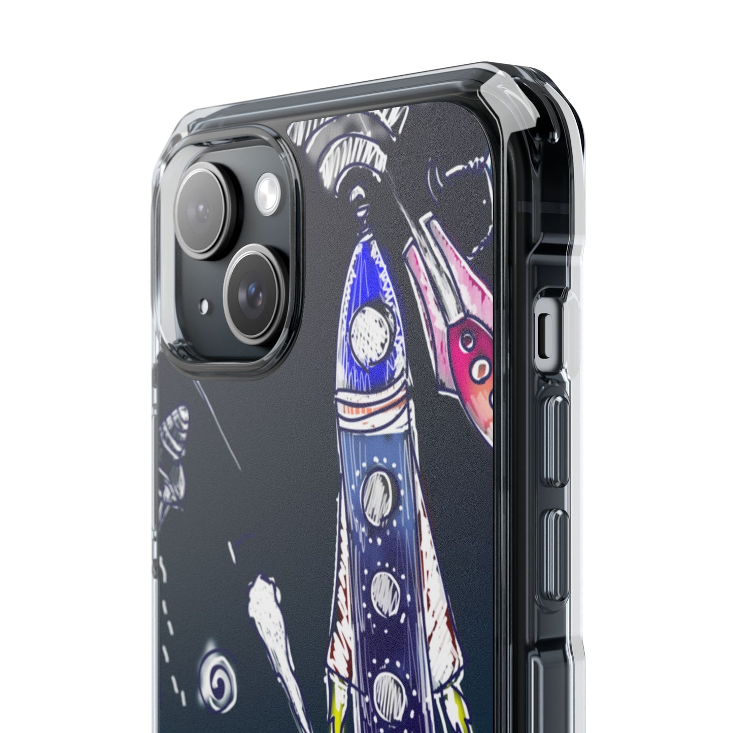 Magnetic Clear Impact Case- Space