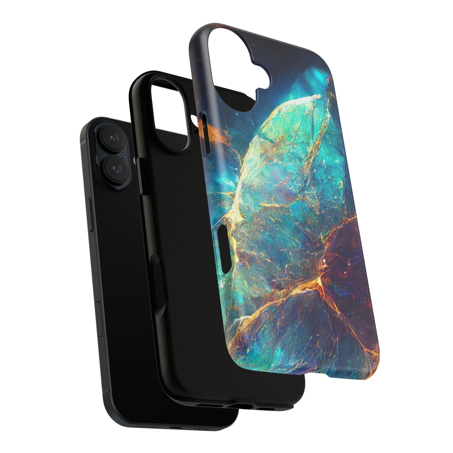 Tough Magnetic Phone Case - Vibrant Crystal Blue Design