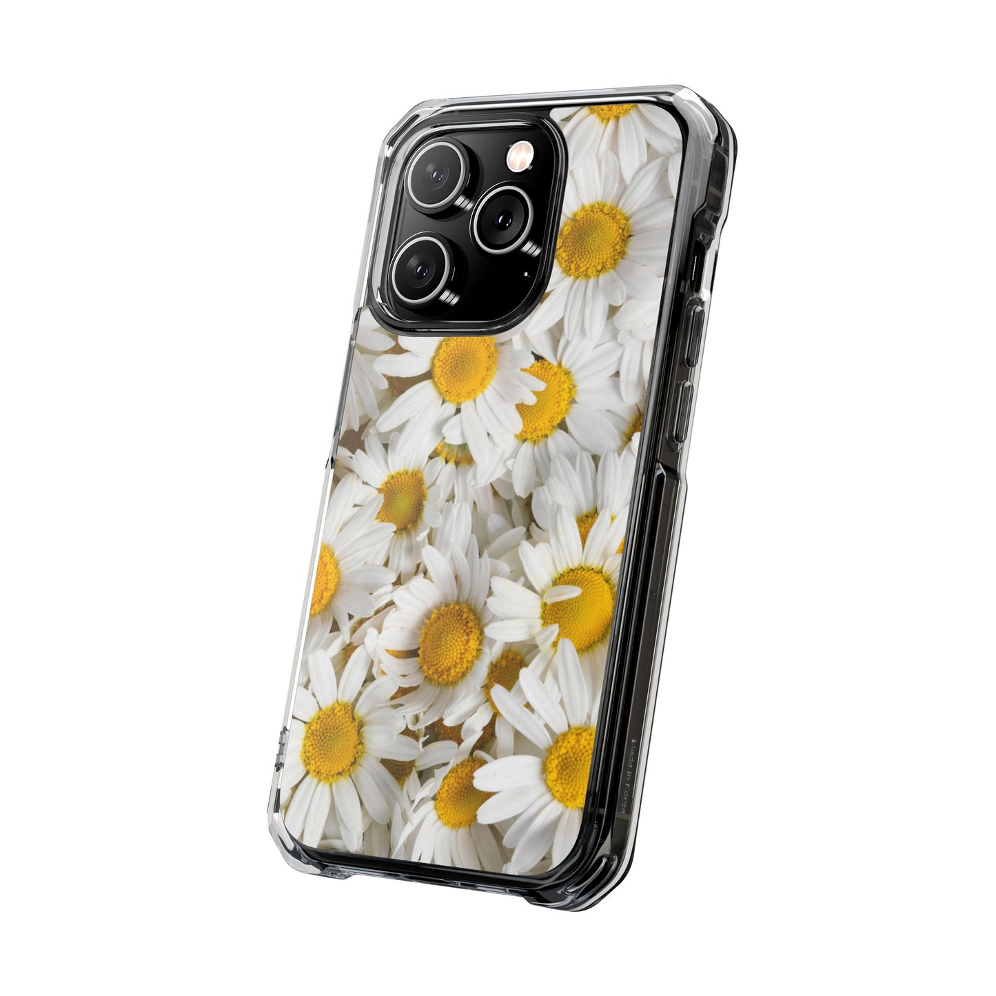 Magnetic Clear Impact Case- Daisy design