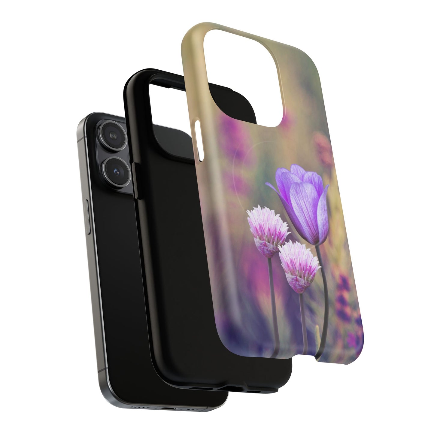 Tough Magnetic Phone Case - Elegant Flower Design for Protection