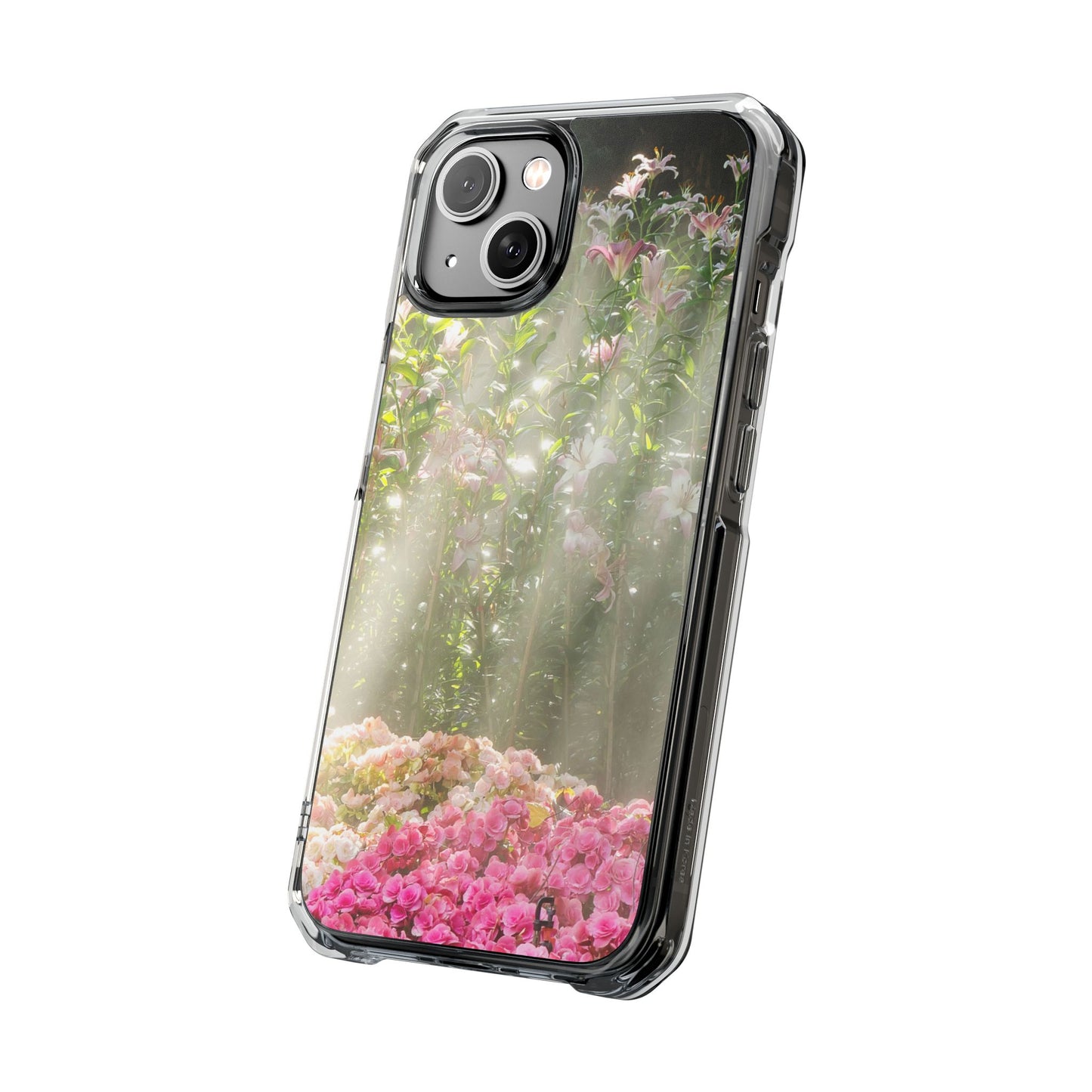 Magnetic Clear Impact Case - Flower Garden Ideal for Nature Lovers