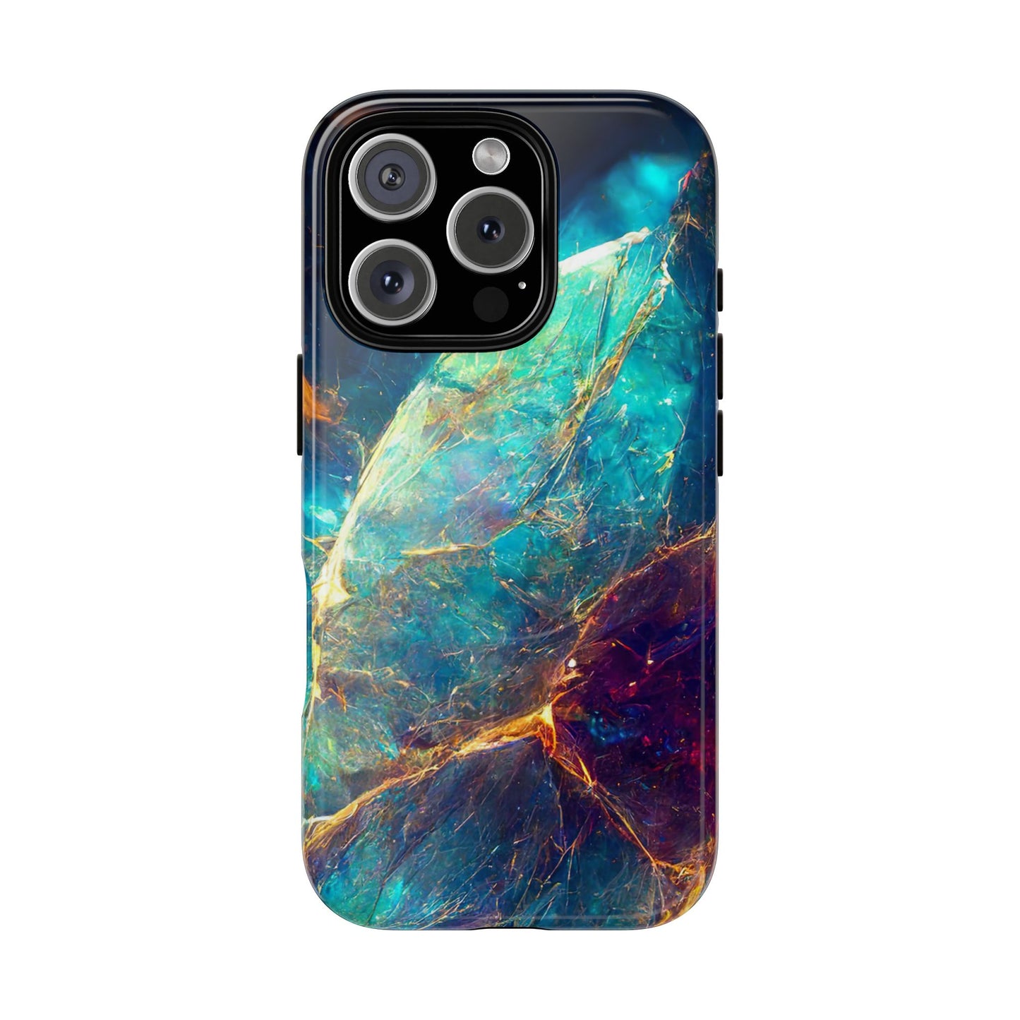 Tough Magnetic Phone Case - Vibrant Crystal Blue Design