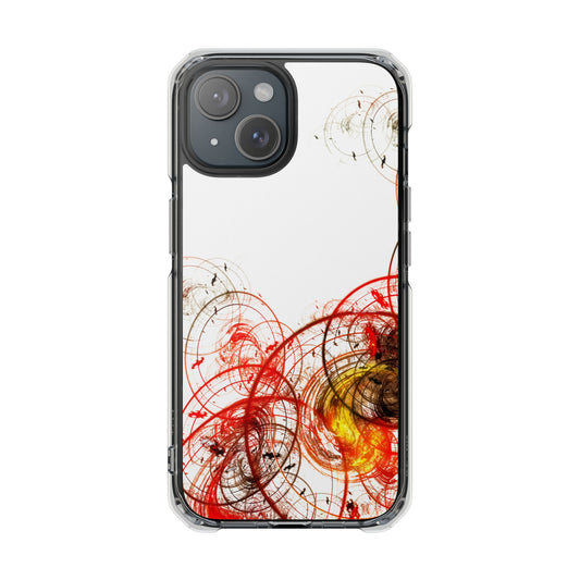 Magnetic Clear Impact Case - Abstract Design for iPhone