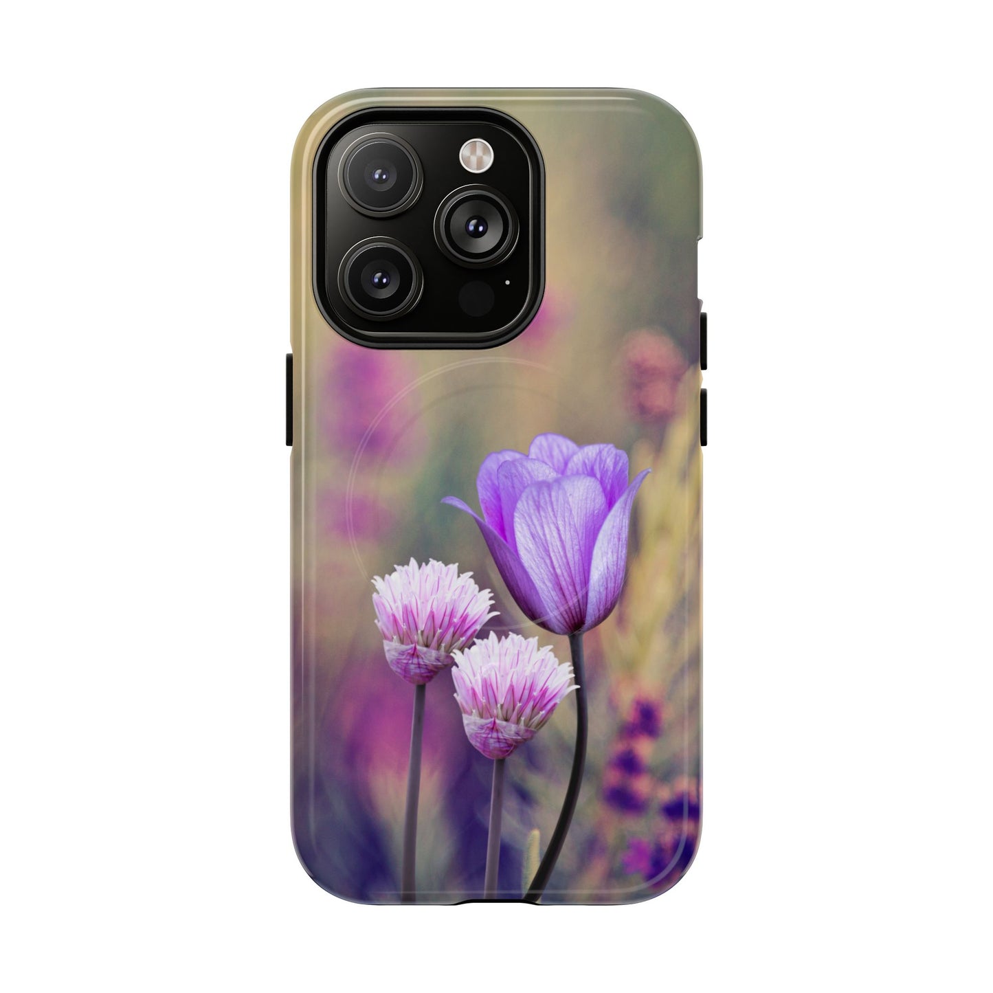 Tough Magnetic Phone Case - Elegant Flower Design for Protection