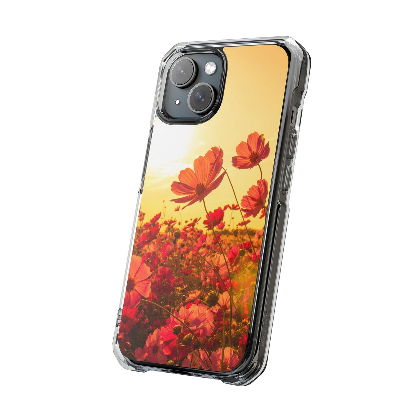 Magnetic Clear Impact Case - Summer Sunset Flowers