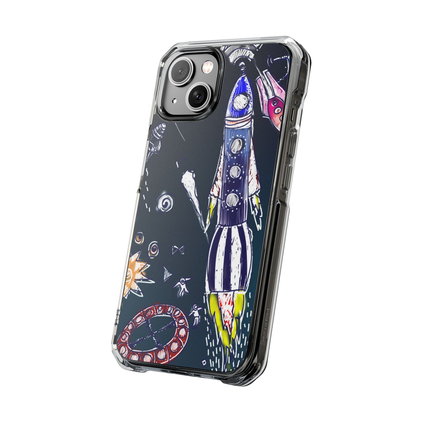 Magnetic Clear Impact Case- Space