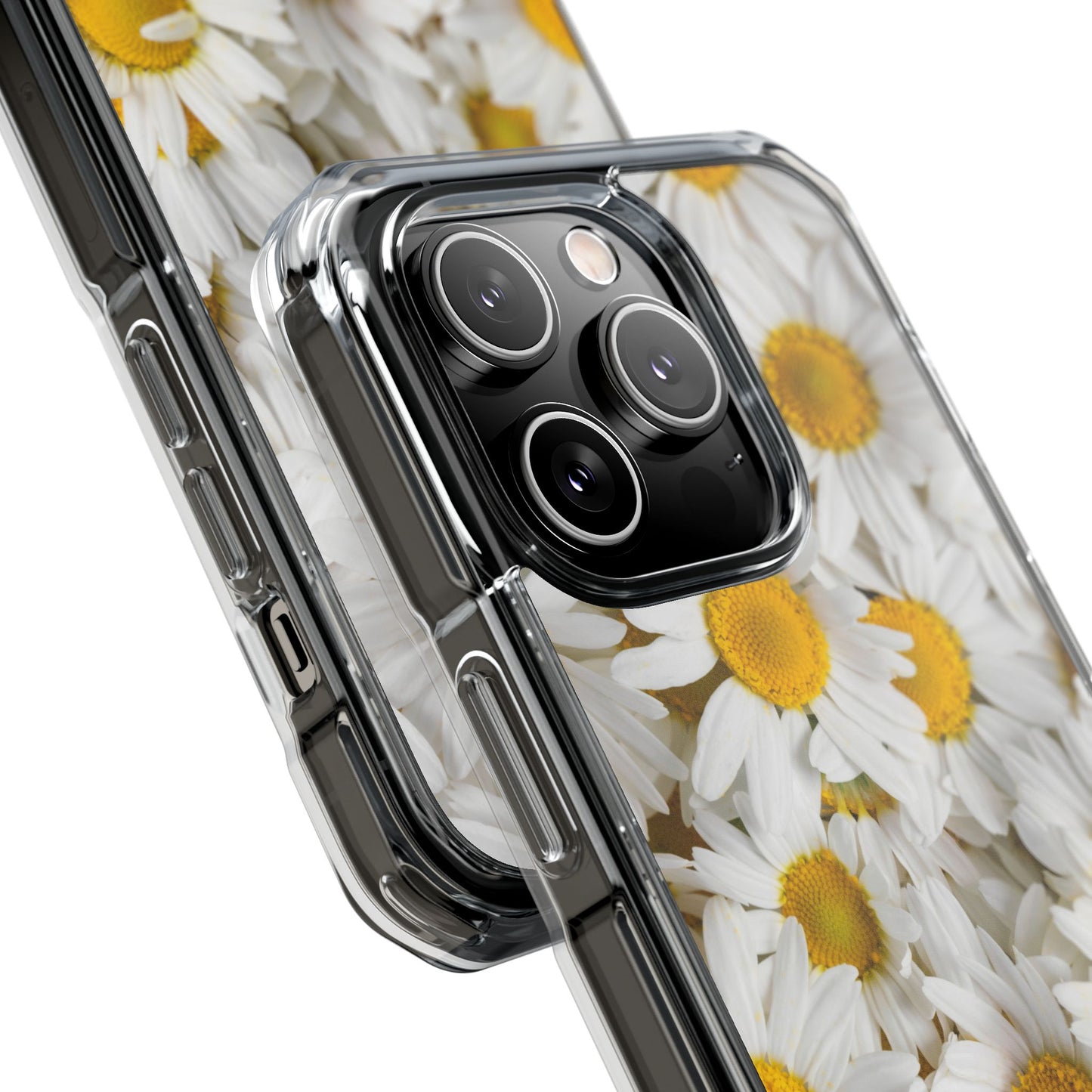 Magnetic Clear Impact Case- Daisy design