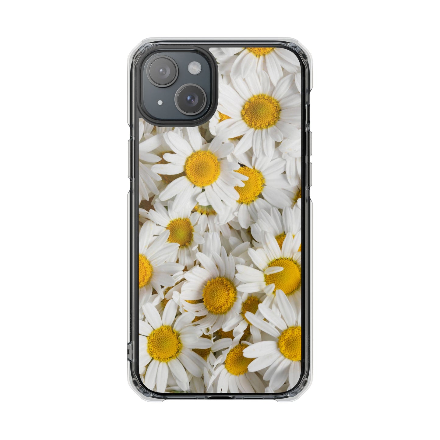 Magnetic Clear Impact Case- Daisy design