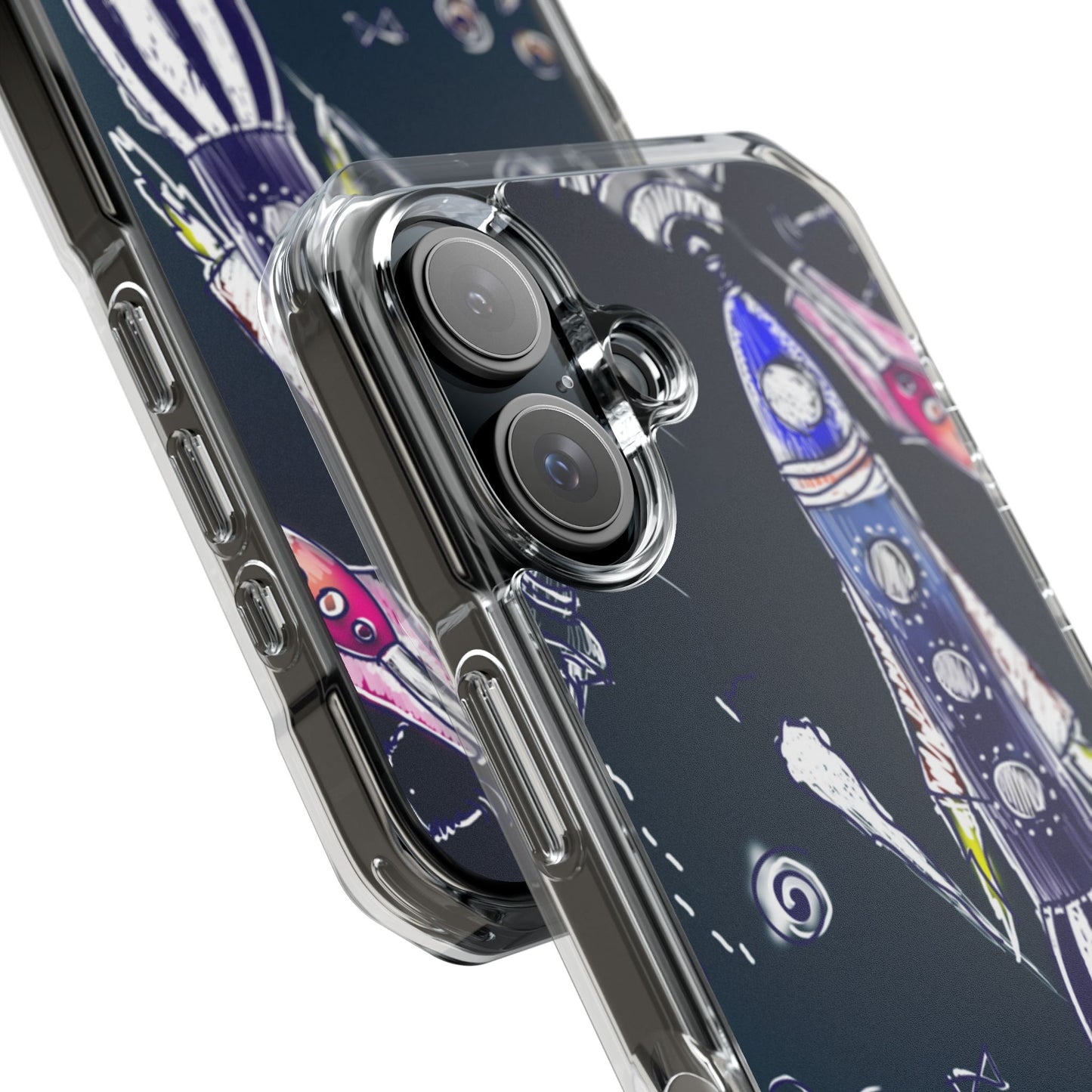 Magnetic Clear Impact Case- Space